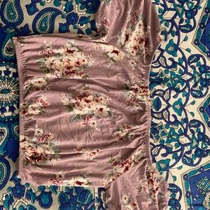 Off the shoulder floral crop top